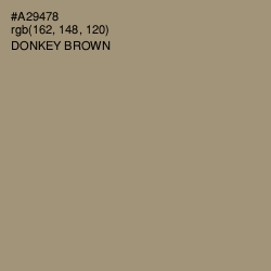 #A29478 - Donkey Brown Color Image